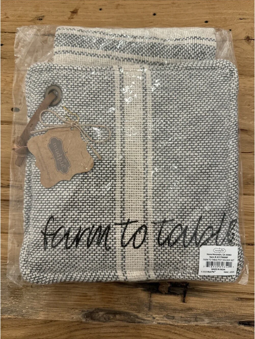 Mudpie Farm to Table Pot Holder and Kitchen Towel Set